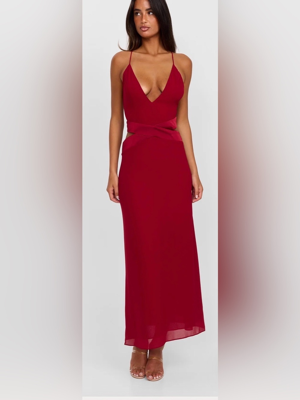 Sasha Therese SIA MAXI DRESS Red M